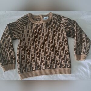 Fendi Kids Brown Logo Sweater🐻
